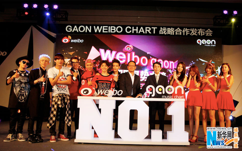 微博Gaon聯手打造韓流互動榜單—明星勢力榜(圖)