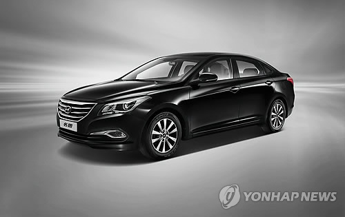 資料圖片：北京現代名圖（韓聯社/現代汽車提供)