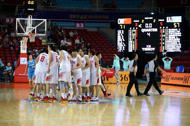 亞運女籃中國勝哈薩克斯坦 成功晉級四強（組圖）