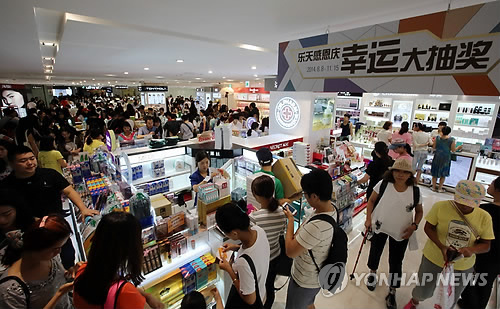 得益于訪韓的中國游客大增，韓國8月來自外國游客的旅游收入創歷史第二高點。（圖片來源：韓聯社）