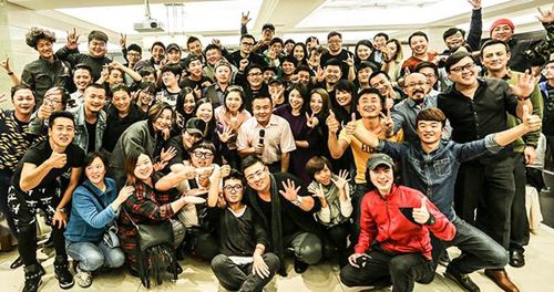《爸爸的假期》殺青宴“F5天團”搞怪賣萌 中韓星爸萌娃爆笑賀歲（組圖）
