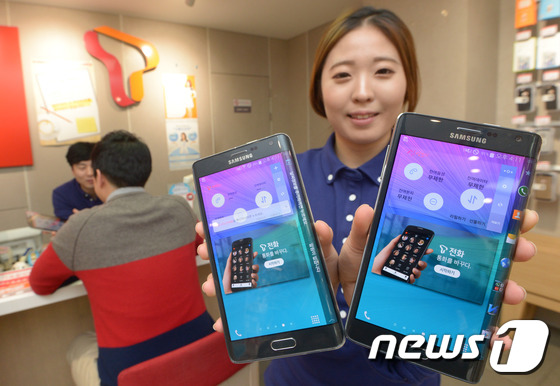 三星Galaxy Note Edge手機面市 曲面側屏設計成亮點（組圖）