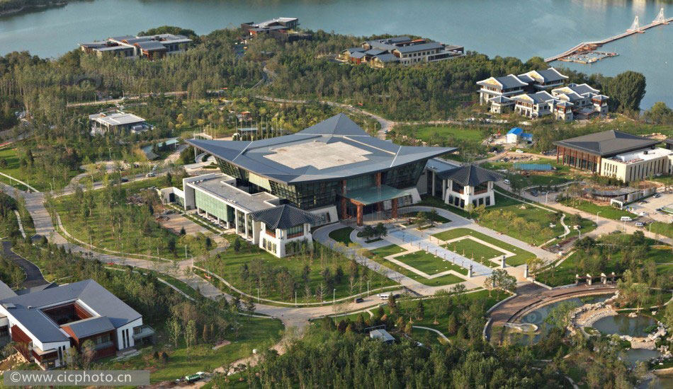航拍雁棲湖APEC會議區(組圖)