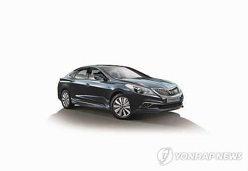 現代汽車2015型混動版雅尊（韓聯社/現代汽車提供）