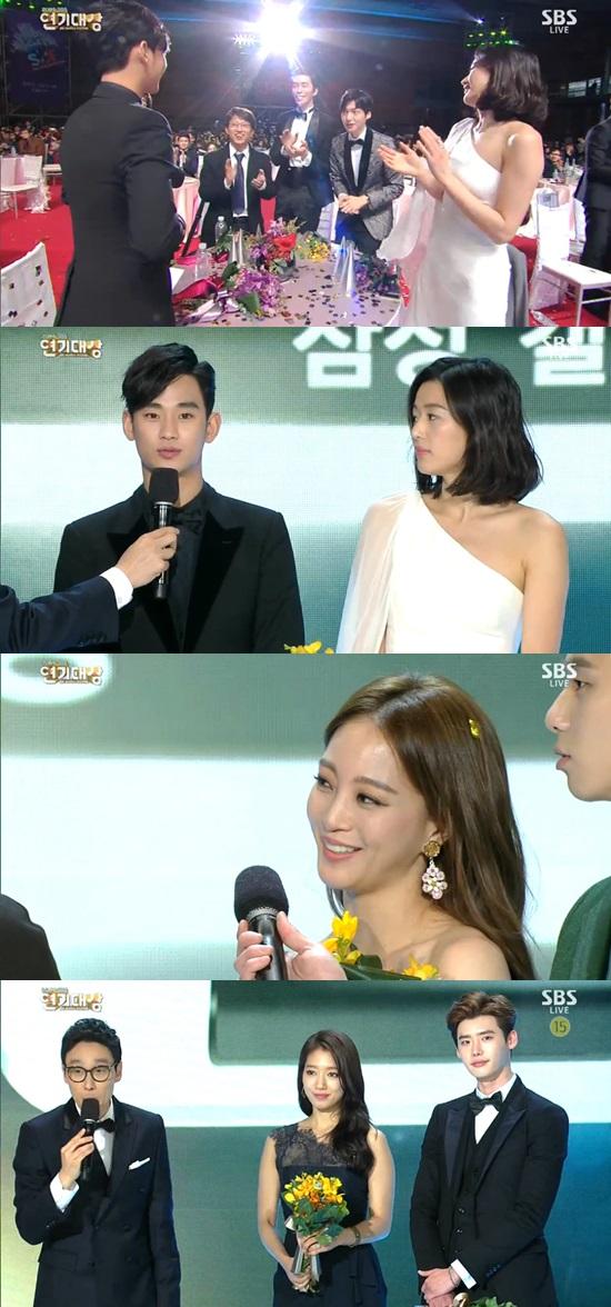 “2014SBS演技大賞”美照大匯總 全智賢奪“年度大賞”二賢合體受關注（組圖）
