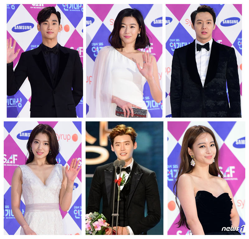 “2014SBS演技大賞”美照大匯總 全智賢奪“年度大賞”二賢合體受關注（組圖）