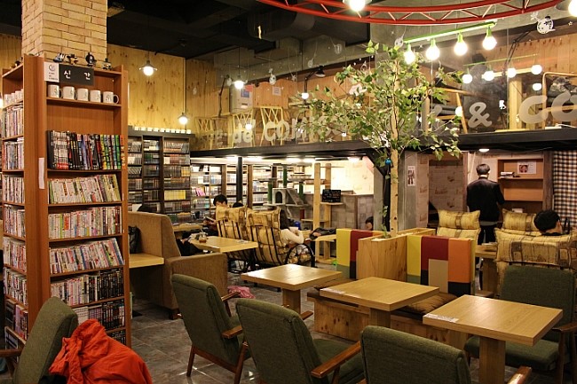 “貓咪經營的漫畫咖啡廳”走俏韓國【高清組圖】