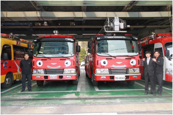 韓國首爾“Tayo”卡通消防車出動  “萌萌噠”招人愛【組圖】