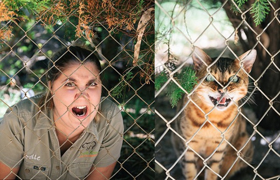 動物園管理員模仿動物搞笑照片躥紅網絡（組圖）
