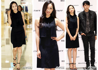 f(x)宋茜黑色連衣裙現身 與任瑟雍“情侶裝扮”【組圖】