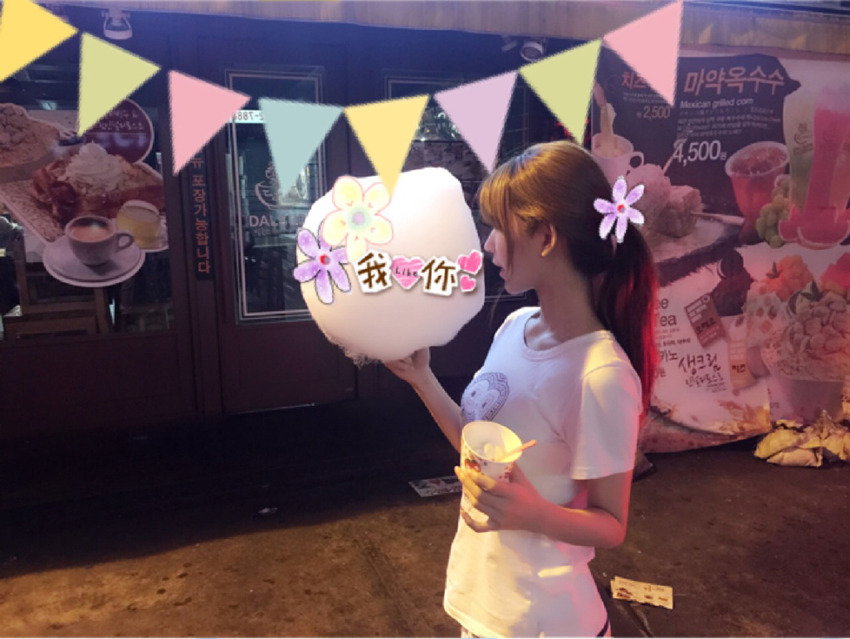 韓國顏值逆天女孩yurisa人比花嬌 拍美照學中文做手工忙不?！靖咔褰M圖】