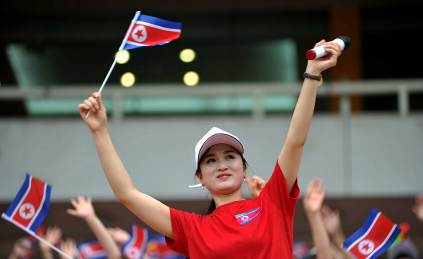 朝鮮美女啦啦隊東亞杯驚艷亮相【組圖】