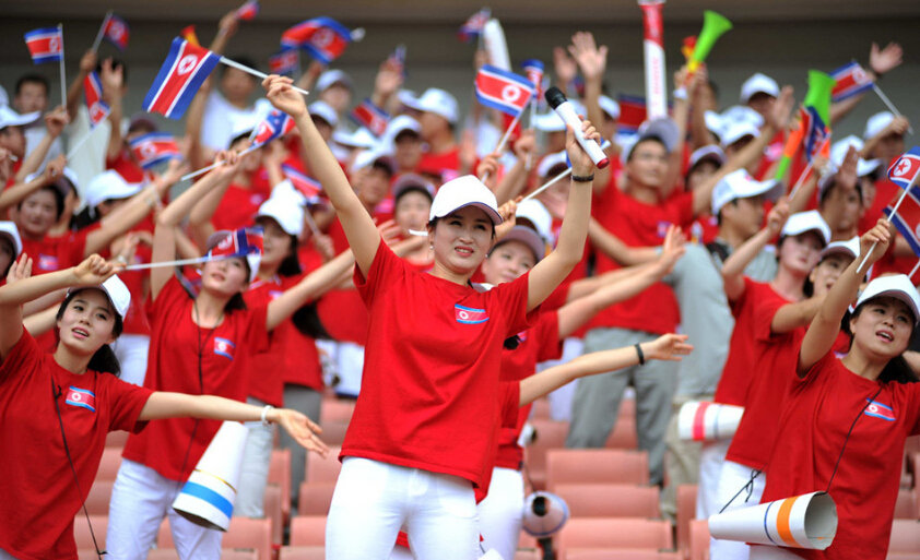 朝鮮美女啦啦隊東亞杯驚艷亮相【組圖】