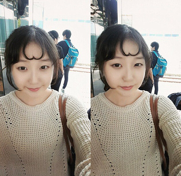 韓國流行“愛心劉?！?美女網上紛紛曬照【組圖】