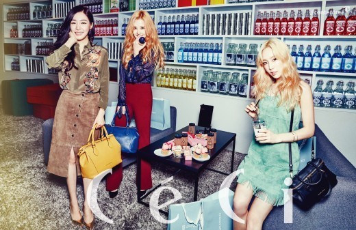 少女時代Tiffany泰妍徐賢摩登造型登中韓雜志封面【組圖】