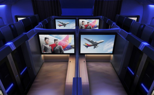 資料圖片：韓亞航空公布A380布局。