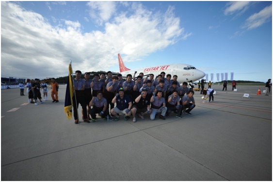 平昌阿爾卑斯度假村獲得拉飛機比賽冠軍。（圖片提供：江原道道廳）