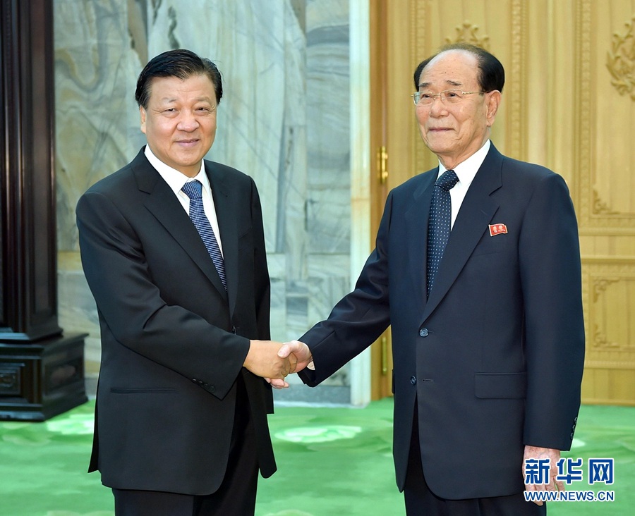 劉云山出席朝鮮勞動黨成立70周年慶?；顒?
并赴安州祭掃中國人民志愿軍烈士陵園