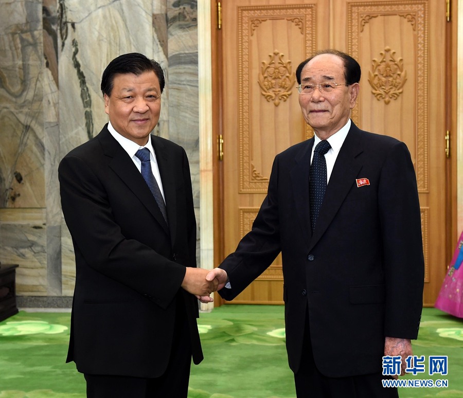 劉云山出席朝鮮勞動黨成立70周年慶?；顒?
并赴安州祭掃中國人民志愿軍烈士陵園