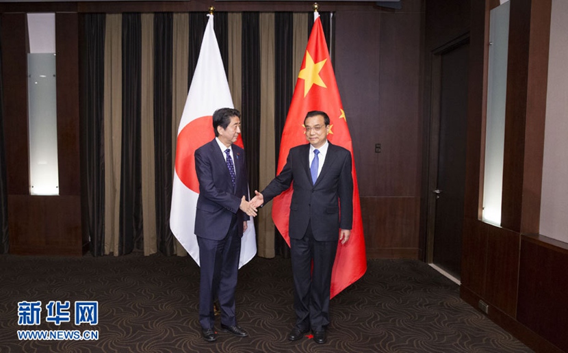 李克強應約會見日本首相安倍晉三（組圖）