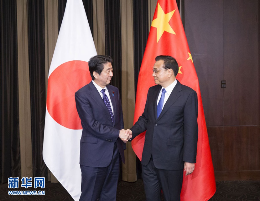李克強應約會見日本首相安倍晉三（組圖）