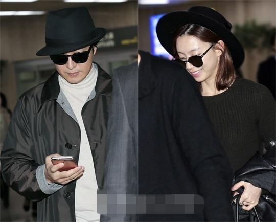 裴勇俊與嬌妻樸秀珍同現身機場 婚后4個月首亮相【組圖】