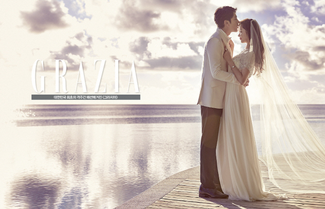 韓星韓可露婚紗寫真浪漫甜蜜 準新郎氣質佳【組圖】