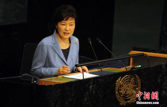  資料圖片：韓國總統樸槿惠。 中新社記者 毛建軍 攝  