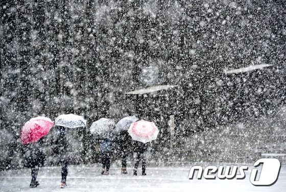 首爾普降大雪 韓國多地發布大雪警報【組圖】