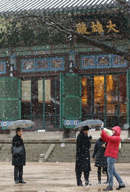 首爾普降大雪 韓國多地發布大雪警報【組圖】