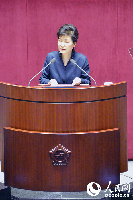 樸槿惠發表施政演說：采取一切措施遏制朝核