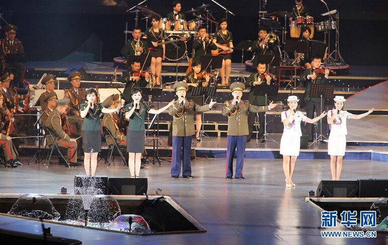 朝鮮藝術團體舉行聯合公演慶祝七大閉幕（組圖）