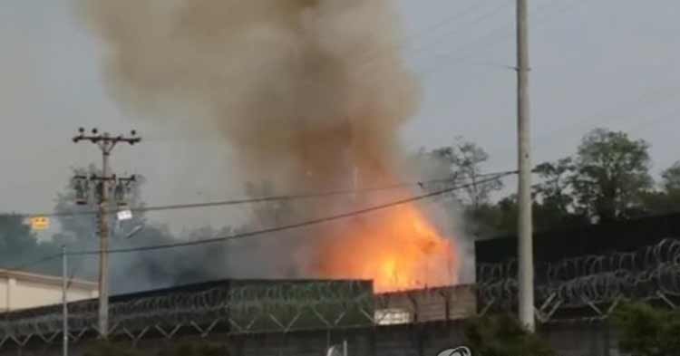 駐韓美軍部隊發生連環瓦斯爆炸事故（組圖）