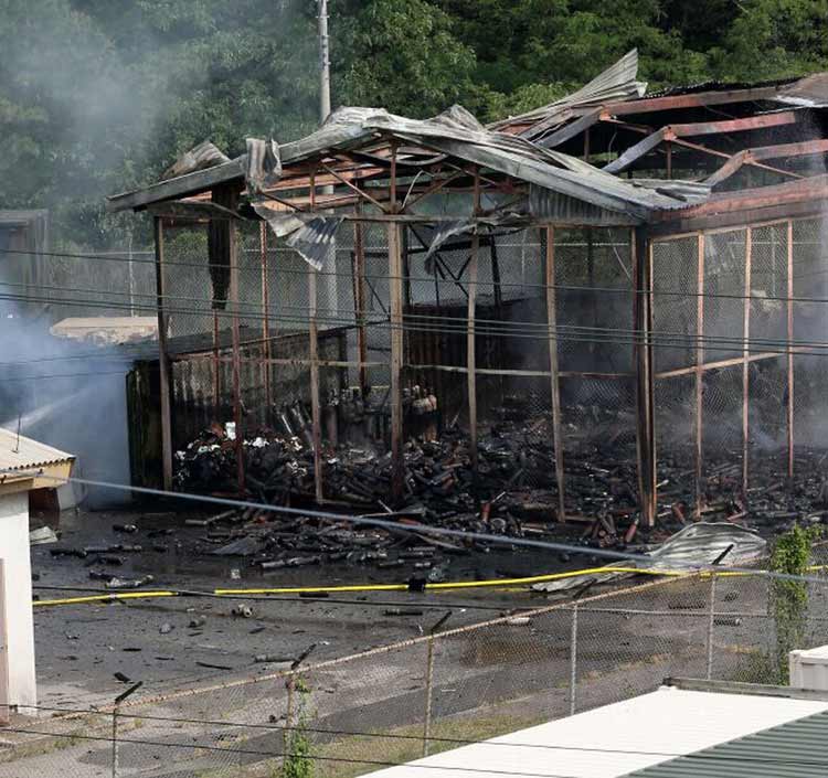 駐韓美軍部隊發生瓦斯爆炸，3分多鐘內爆炸90余次，圖為爆炸現場（網頁截圖）