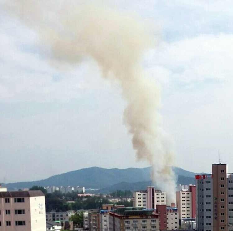 駐韓美軍部隊發生連環瓦斯爆炸事故（組圖）