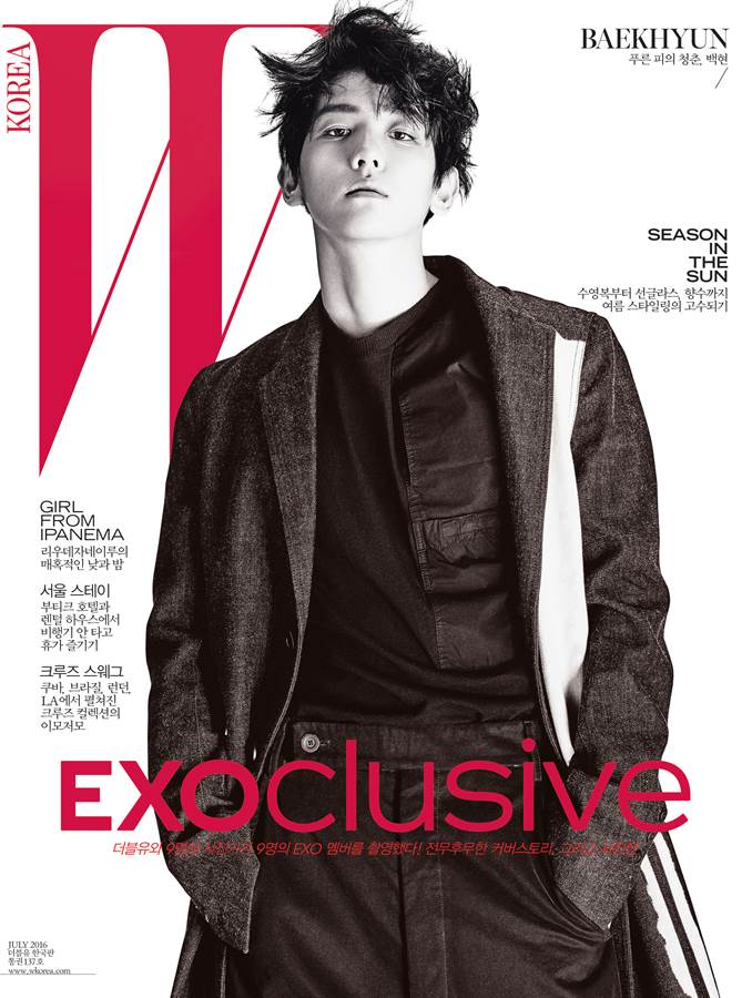 EXO登韓國雜志封面 張藝興眼神迷人kai皮衣炫酷【組圖】
