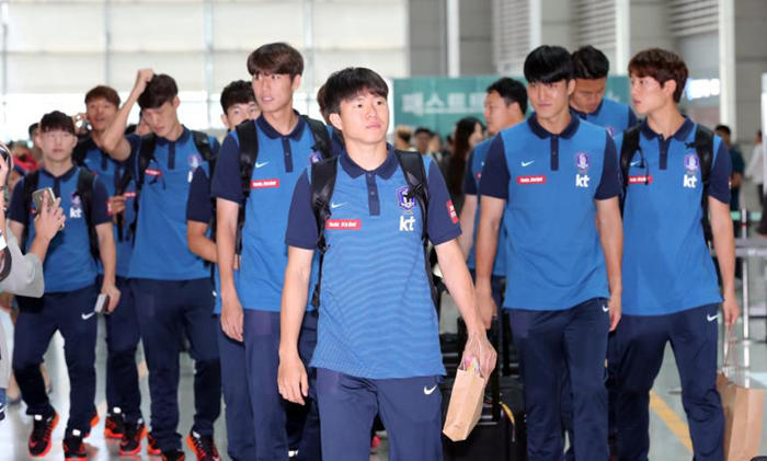 韓國男足出征里約  “太極虎”劍指奧運獎牌【組圖】