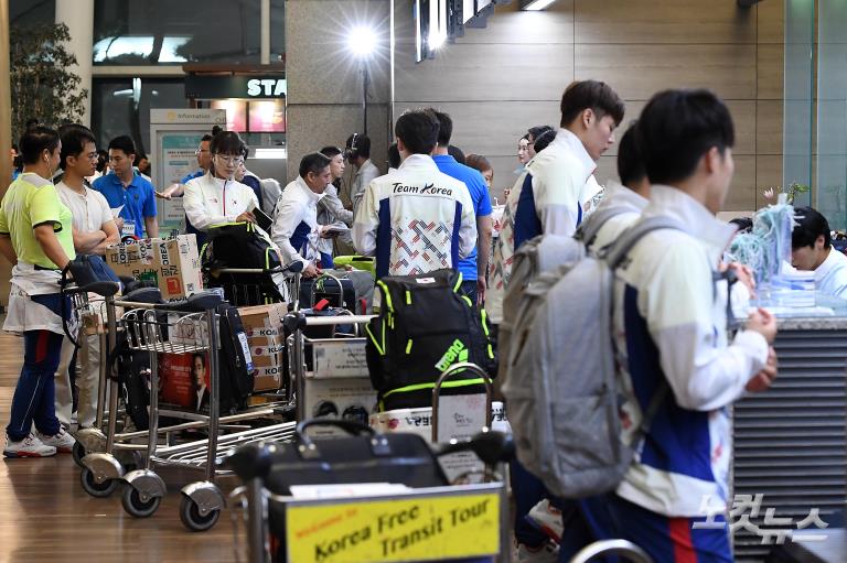 韓國體育代表團飛赴里約 目標奪十金進前十【組圖】