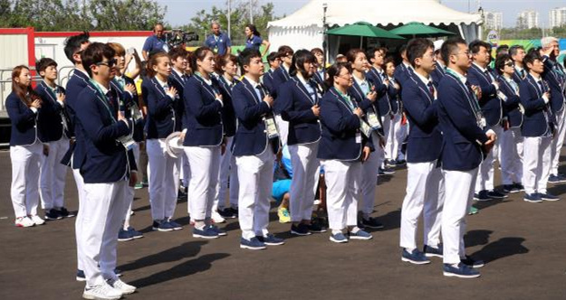 韓國正式入駐里約奧運村 儀式場上賓主盡歡【組圖】