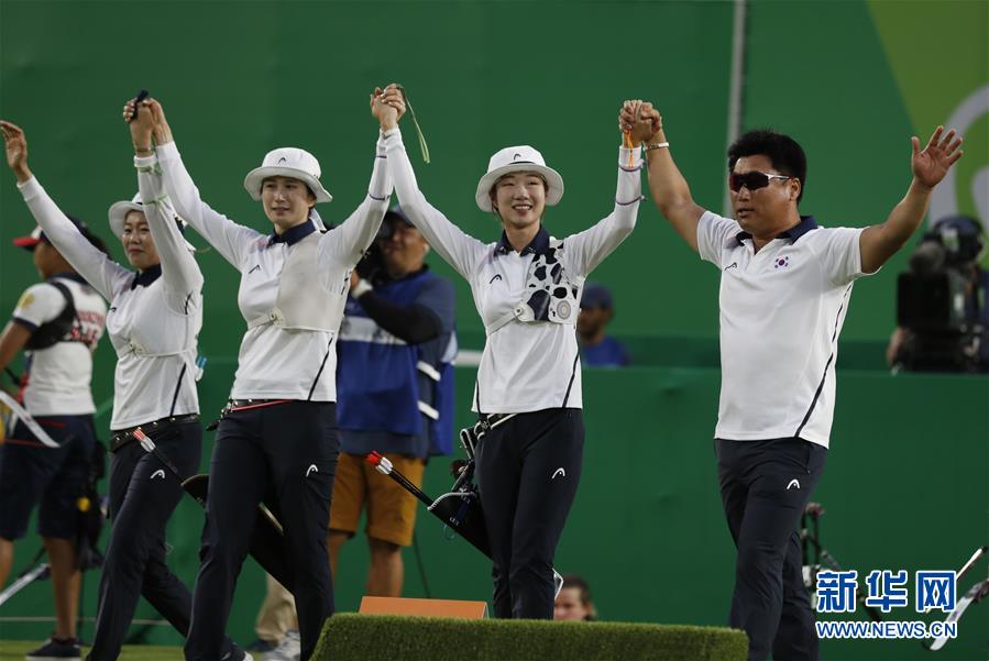 韓國隊女子射箭團體賽奪金 5比1戰勝俄羅斯（組圖）