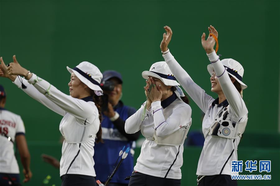 韓國隊女子射箭團體賽奪金 5比1戰勝俄羅斯（組圖）