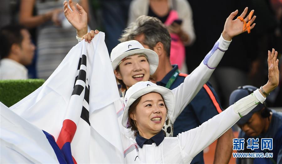 韓國隊女子射箭團體賽奪金 5比1戰勝俄羅斯（組圖）