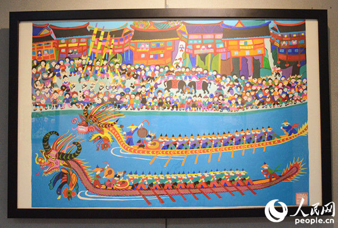 “五色土的浪漫——中國農民畫展”在首爾中國文化中心開幕【組圖】