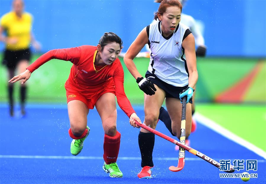 里約奧運女子曲棍球小組賽：中國隊戰平韓國隊（組圖）