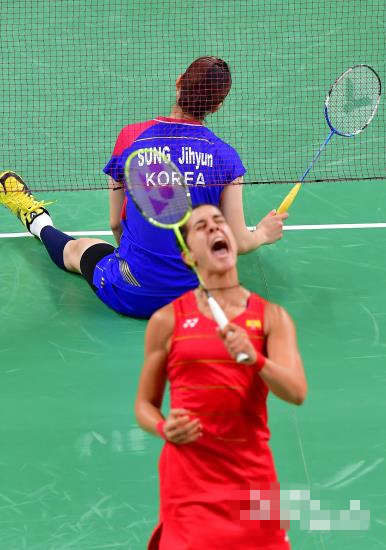 【里約奧運】羽毛球女單四分之一決賽：韓國成池鉉憾負西班牙選手