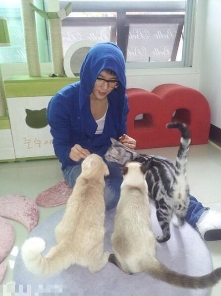 Bigbang權志龍EXO金希澈崔始源 韓國愛豆都愛萌寵【組圖】