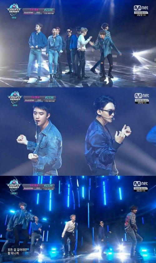 《M!Countdown》EXO強勢奪冠 張藝興用中文致謝詞【組圖】