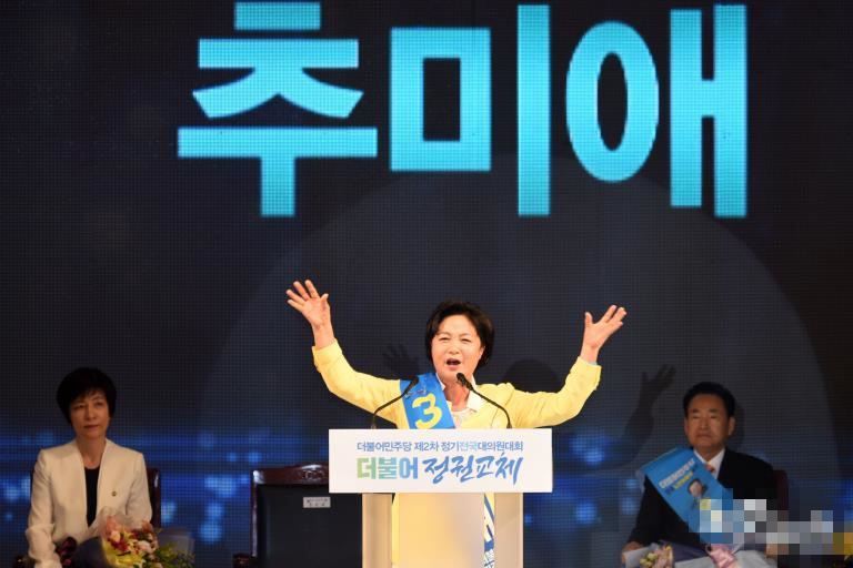 秋美愛當選韓國最大在野黨新任黨首 韓媒：反“薩德”立場將強化【組圖】