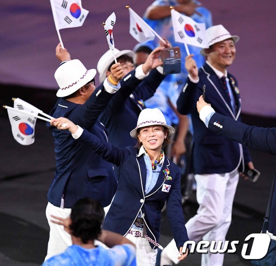 里約殘奧會開幕 韓國體育代表團入場【組圖】