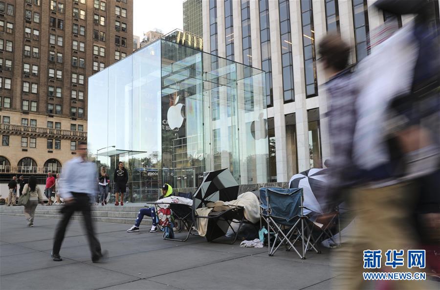 iPhone7即將正式發售 紐約“果粉”晝夜排隊（高清組圖）